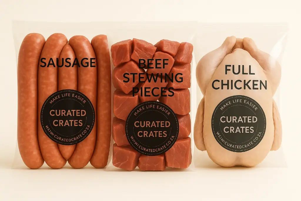 Meat Combo (stewing beef, Umleqwa, Beef sausage)